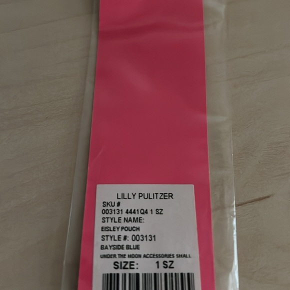 Lilly Pulitzer Bayside Blue Under the Moon Eisley Pouch NEW - Picture 5 of 5